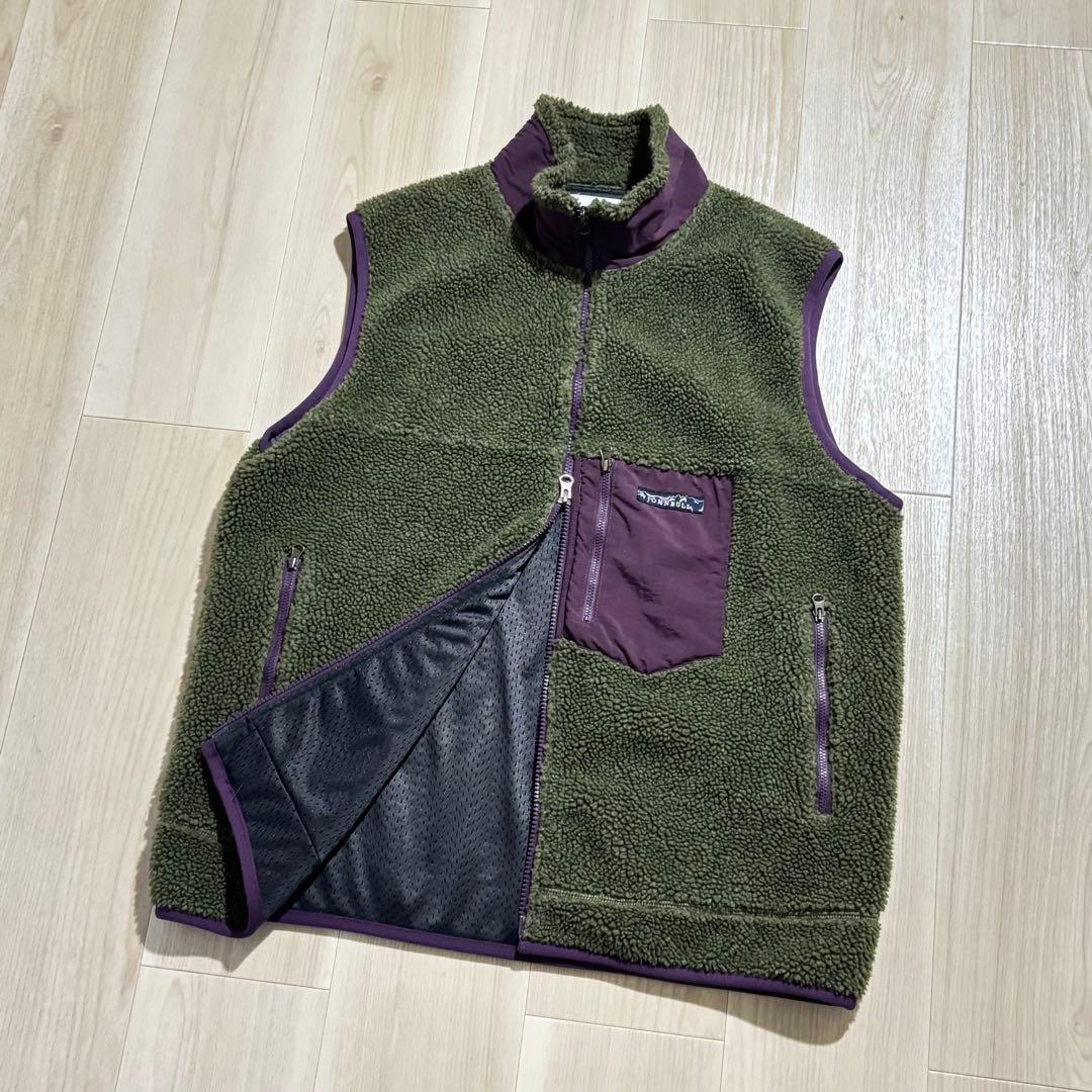 ジャケット・アウター JOHNBULL Boa Fleece Vest Olive Purple L