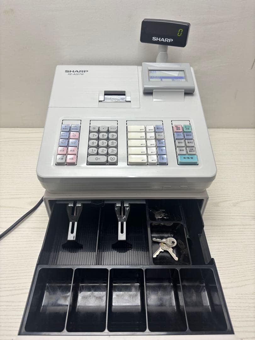 SHARP XE-A207W レジスター シルバー