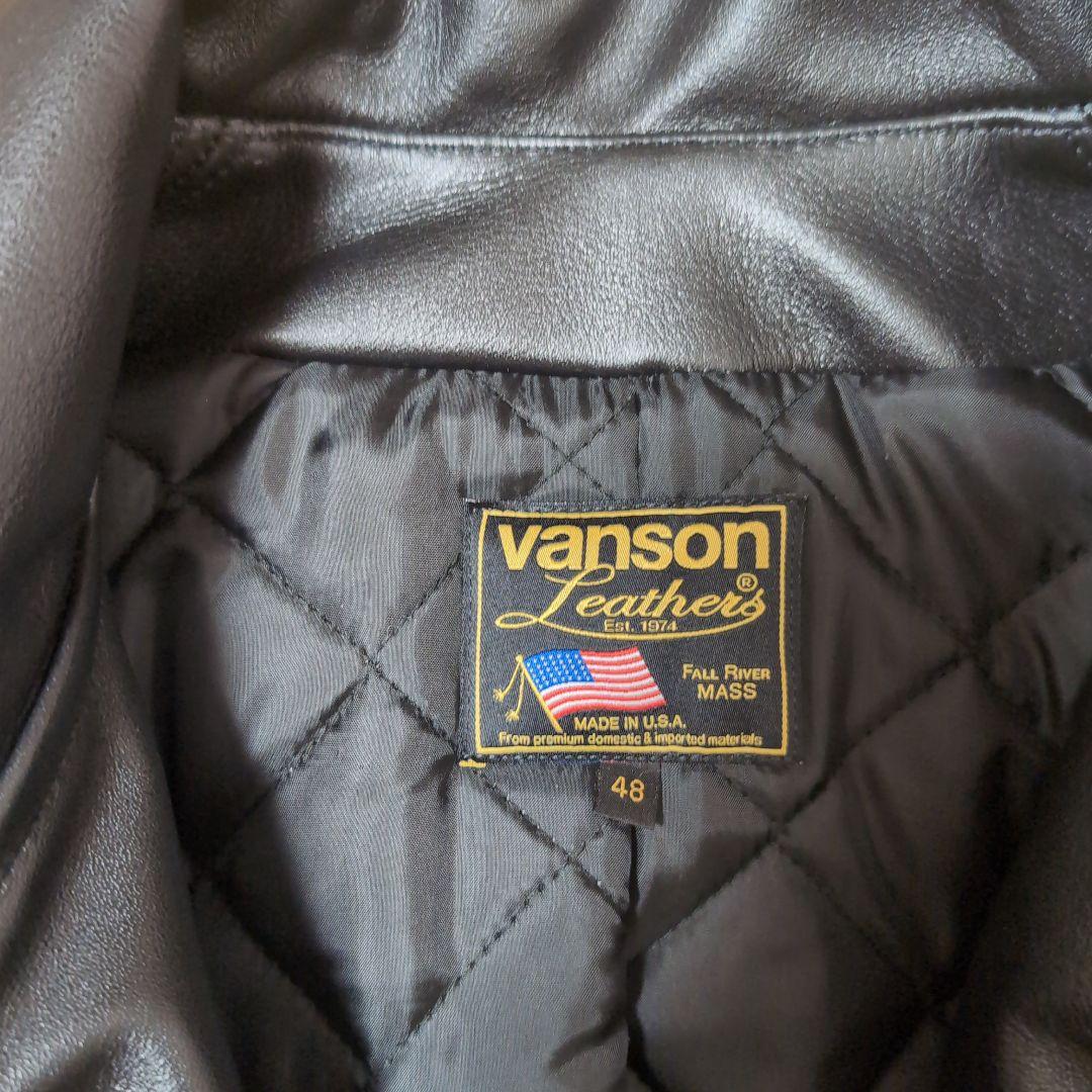 VANSON ライダースジャケット　ロックンロール　 48 黒　バンソン