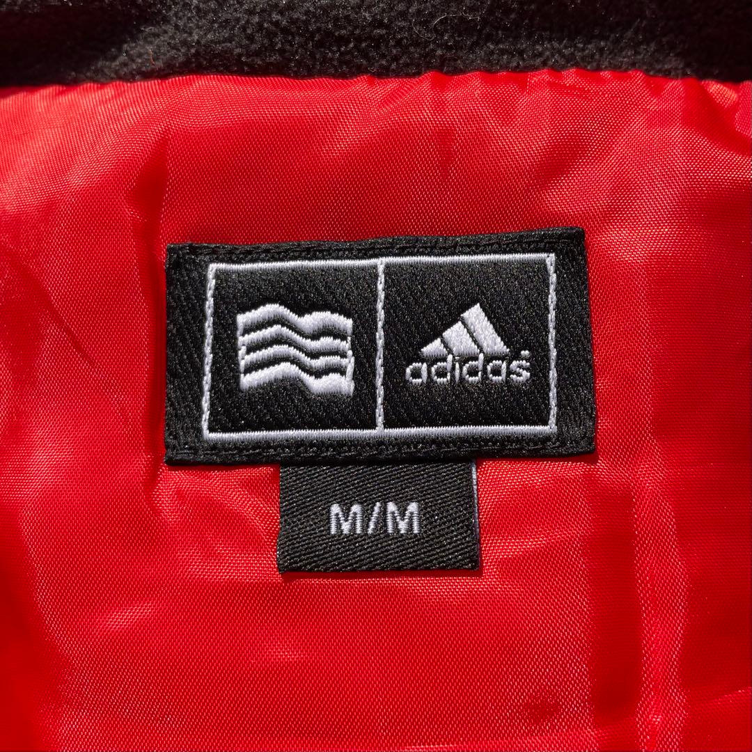 00's adidas GOLF ロゴ刺繍 中綿入り 古着 半袖 プルジャケット