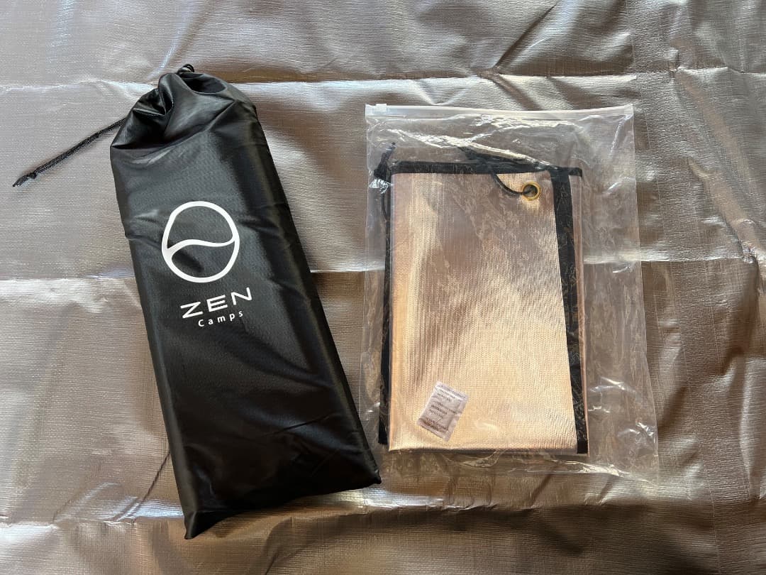 ZEN camps 火護り（焚き火用 陣幕） & グランドシート（帆布）セット