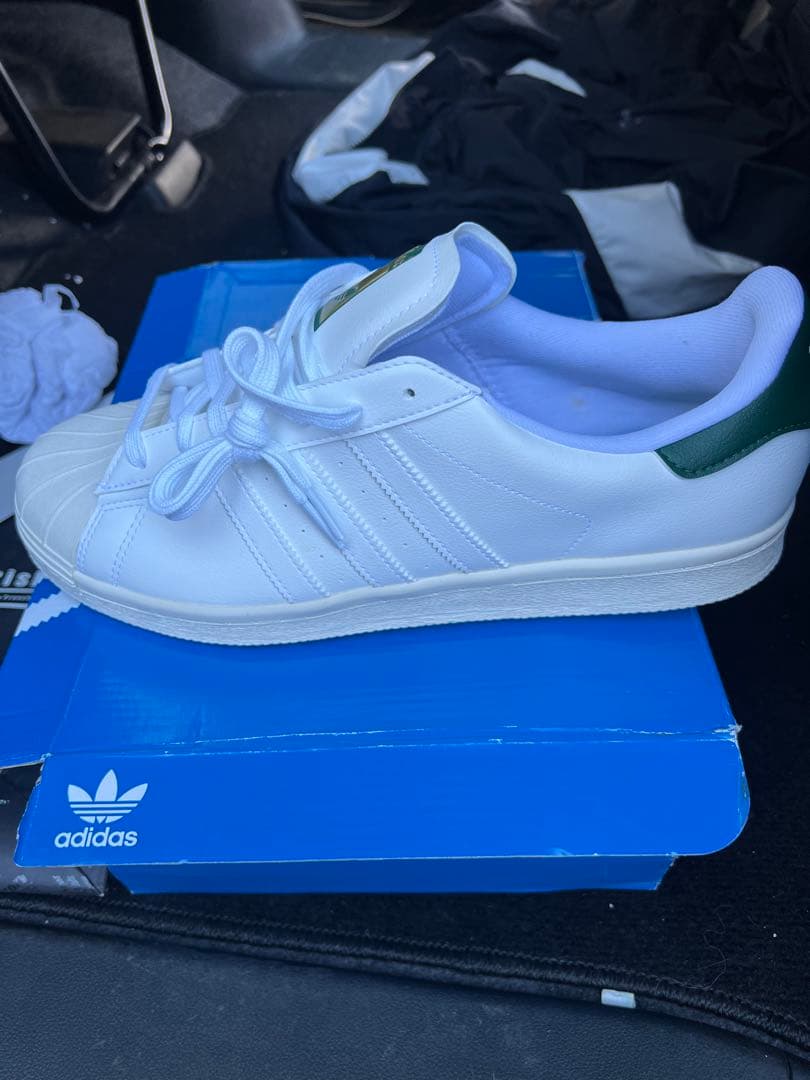 adidas スーパースター ホワイト/グリーン