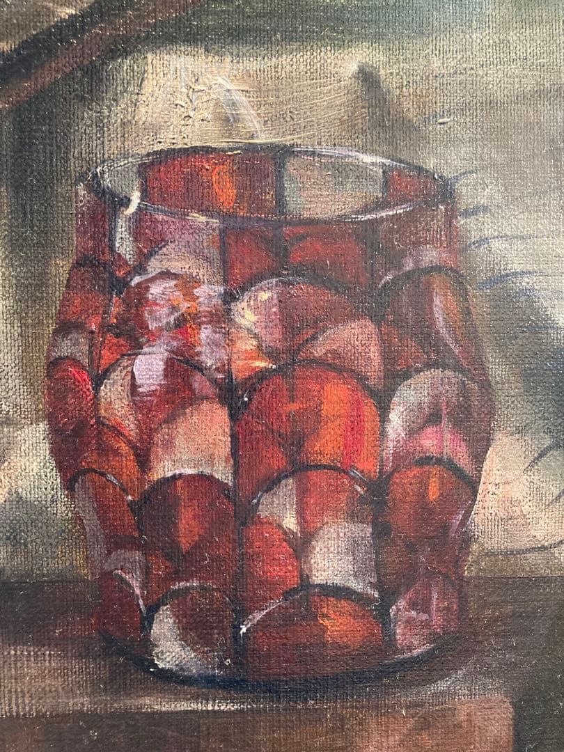 アコースティックギター 静物油彩画