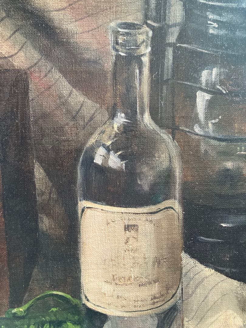 アコースティックギター 静物油彩画