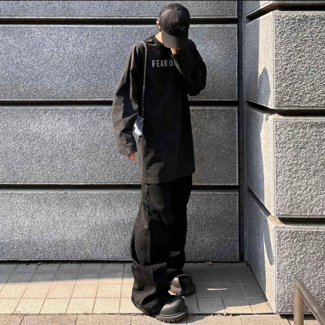 Goar.archive似loose fit oil coating denim