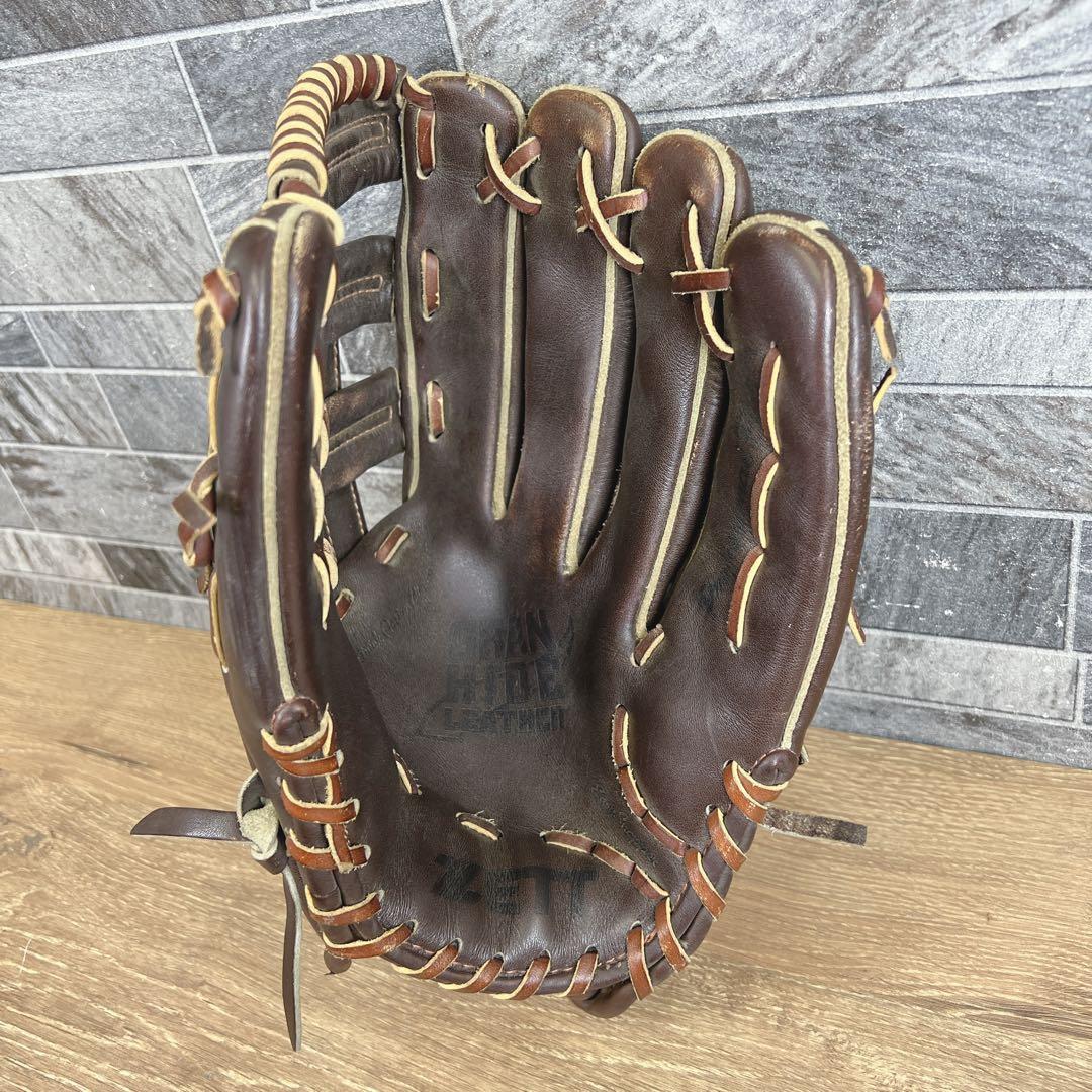 【希少】ZETT　ゼット　グローブ　旧ロゴ　外野手用　右投げ　ダークブラウン