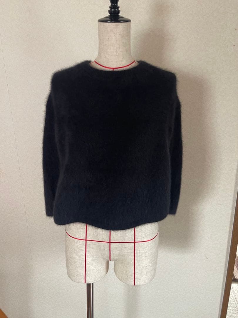 【美品】BEARDSLEY ビアズリー　ファーニットポンチョ　ブラック