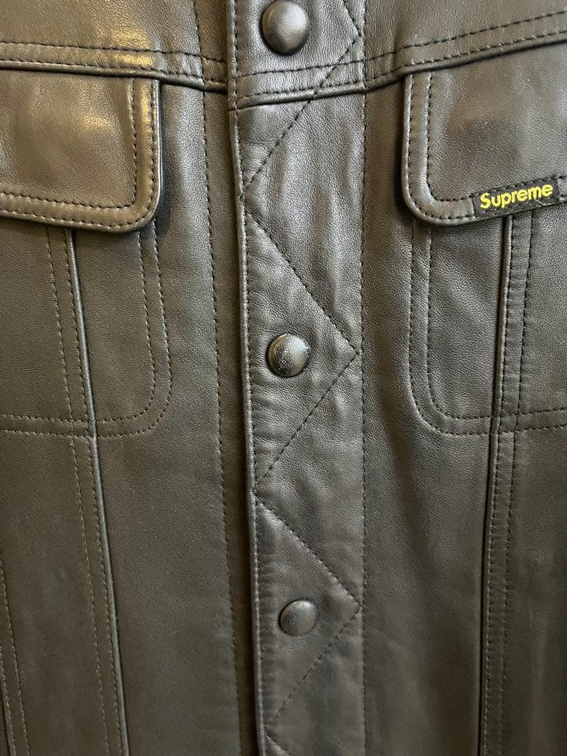 Supreme leather trucker jacket Lサイズ