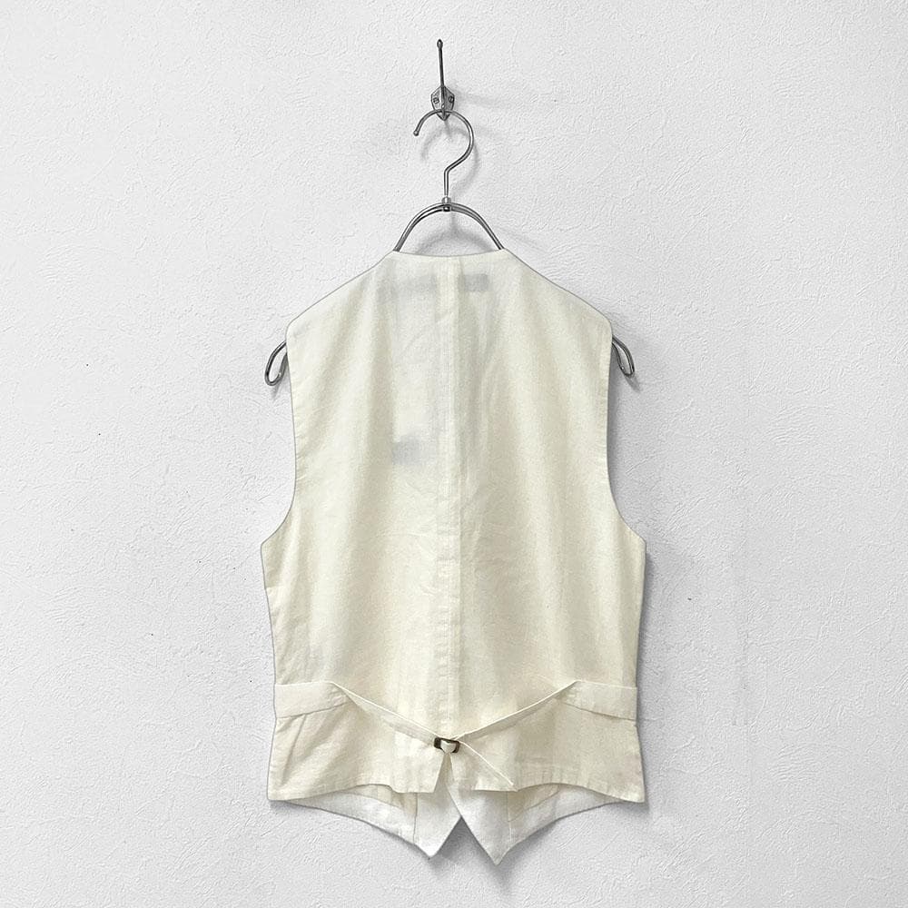 【新品】Ralph Lauren ラルフローレン ベスト ジレ リネン ホワイト