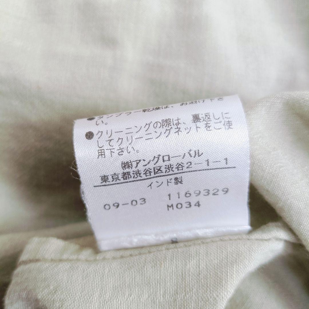 Khadi and Co ピンタックシャツワンピース 薄緑 ライトグリーン S