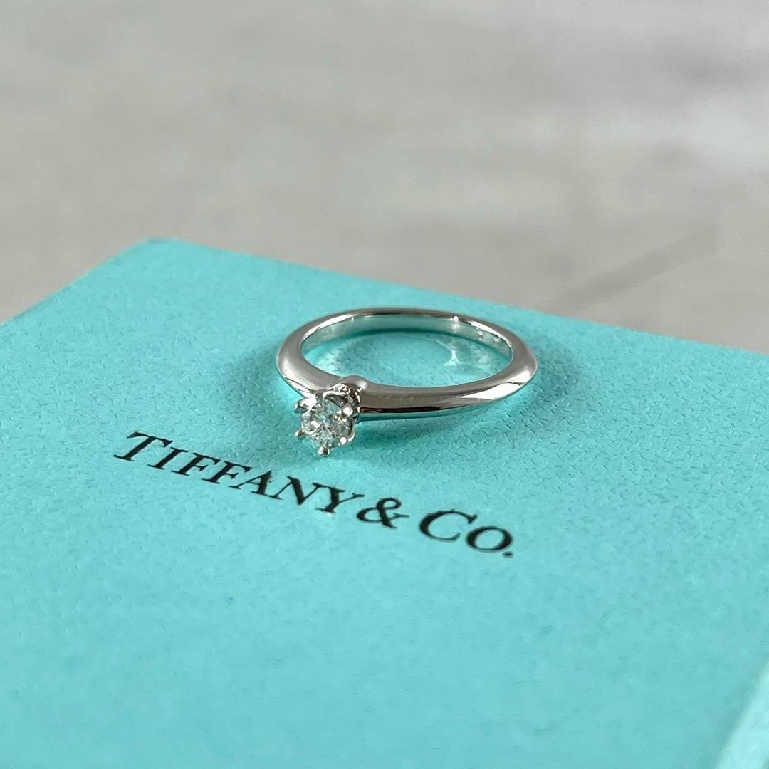 極美品✨Tiffany ソリティア セッティング リング Pt950 ダイヤ