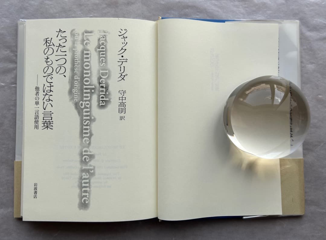ジャック・デリダ『たった一つの、私のものではない言葉』、岩波書店、2001年。