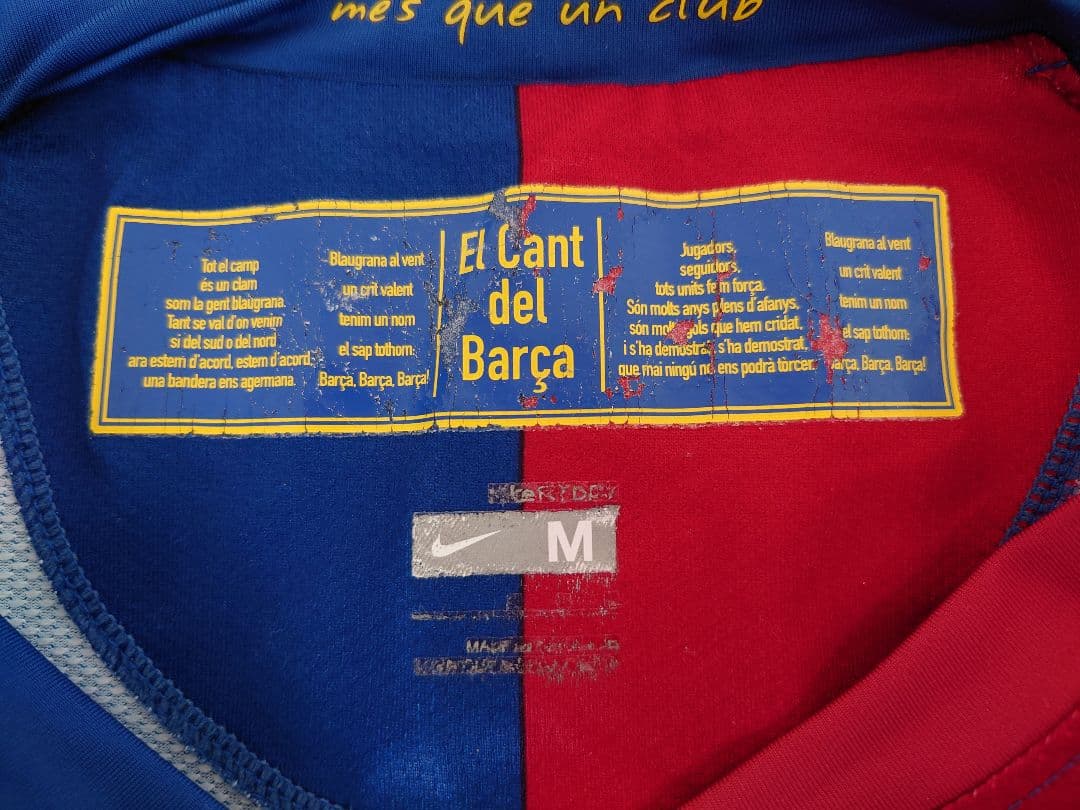 サ*ボ様 NIKE 08-09 FCバルセロナ「10」メッシ 半袖 M ユニフォ