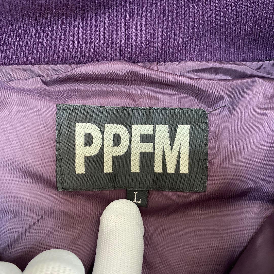 『PPFM』平成お兄 光沢ダウンベスト ファー付 Y2K 平成ギャル Lサイズ