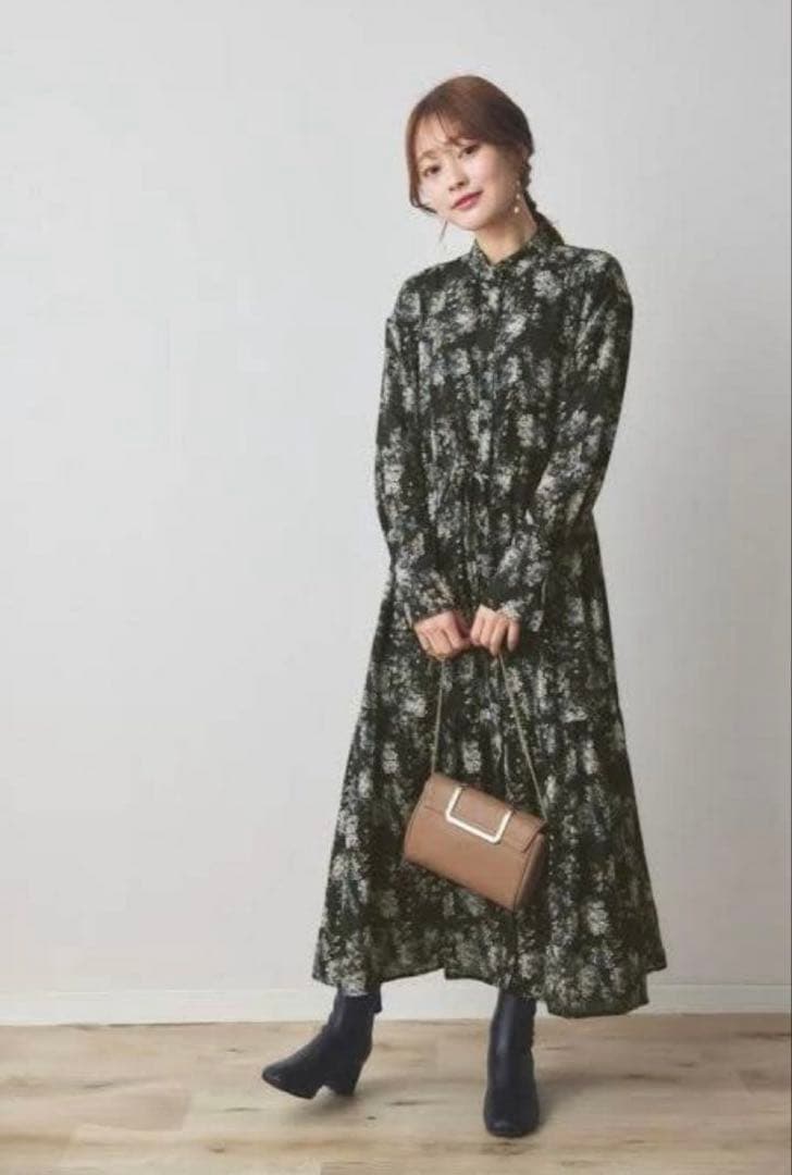 極美品★ AMERI GIULIA DRAWSTRING SHIRT DRESS