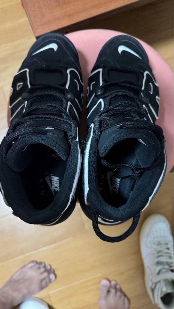 Nike Air More Uptempo ブラック/ホワイト27cm