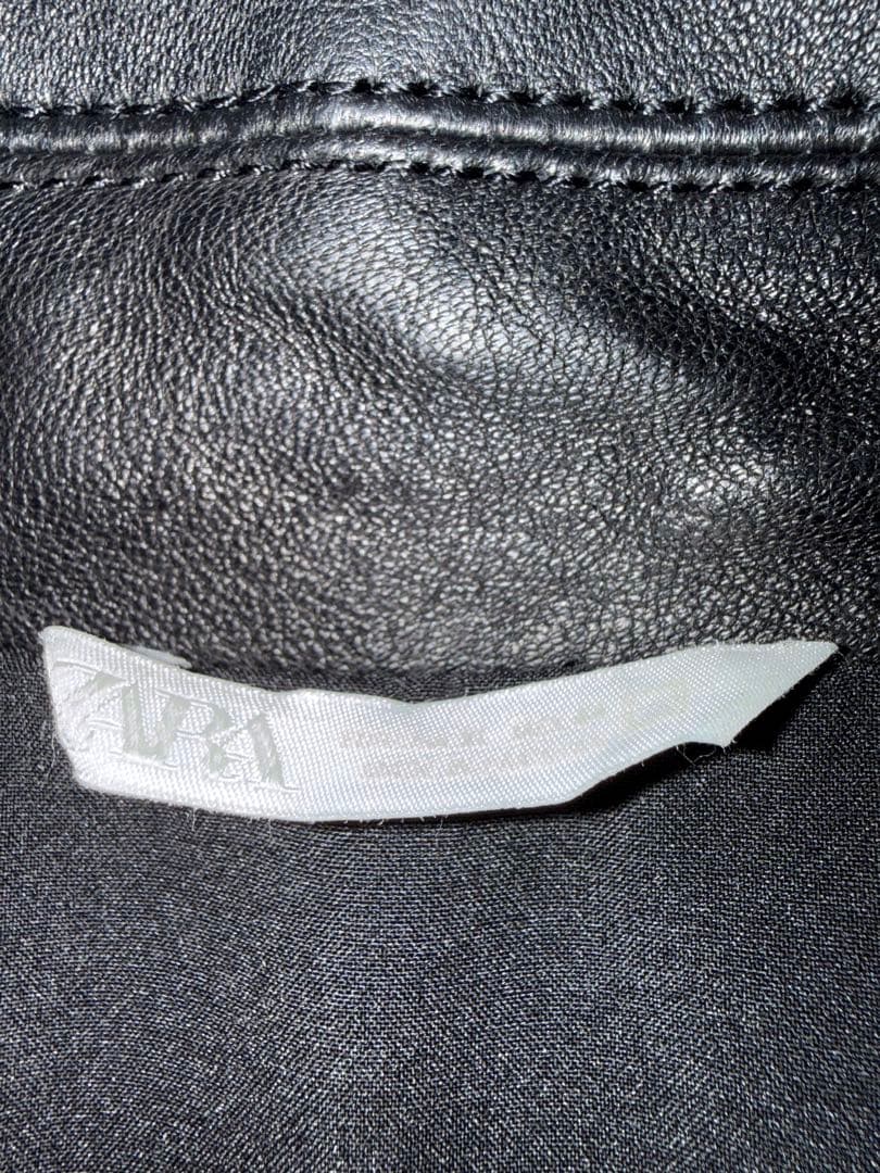 ZARA レザージャケット XL ブラック リアルレザー 羊革 美品