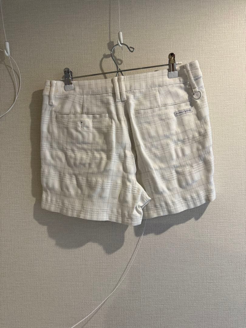 パーリーゲイツ ショートパンツ ホワイト　織生地 レディース 1