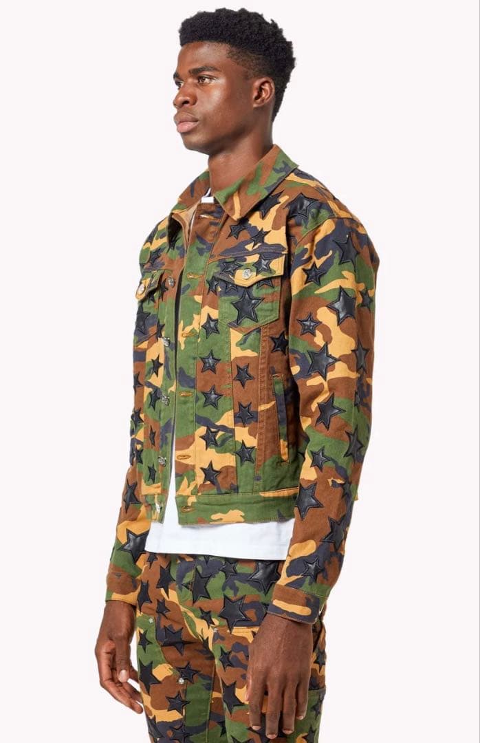 ジャケット・アウター GUAPI CAMO STARS JACKET S