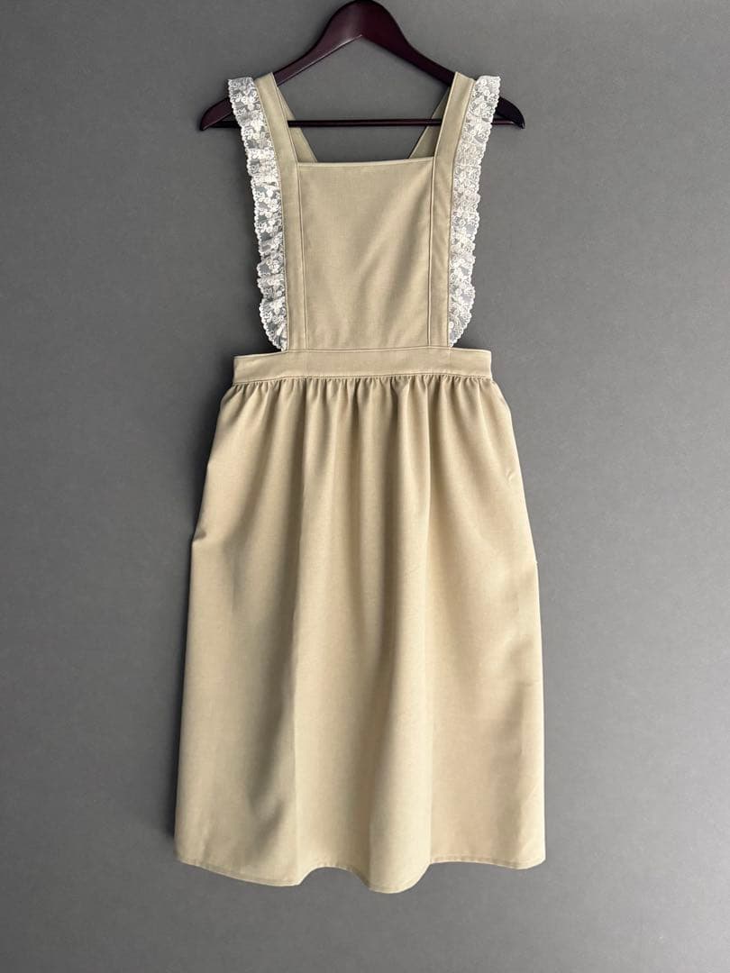 あゆみ様 サロンエプロン 大人用エプロン レース ベージュ