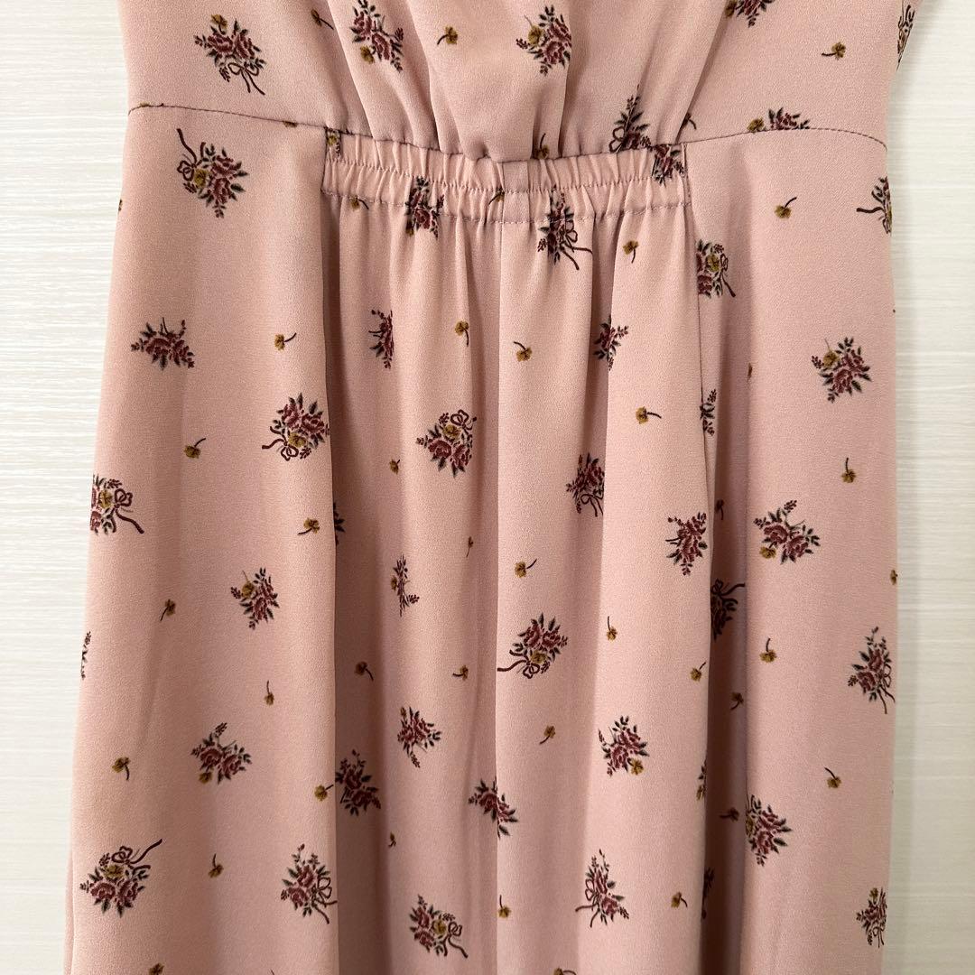 SNIDEL フラワープリントドレープワンピース PINK サイズ0