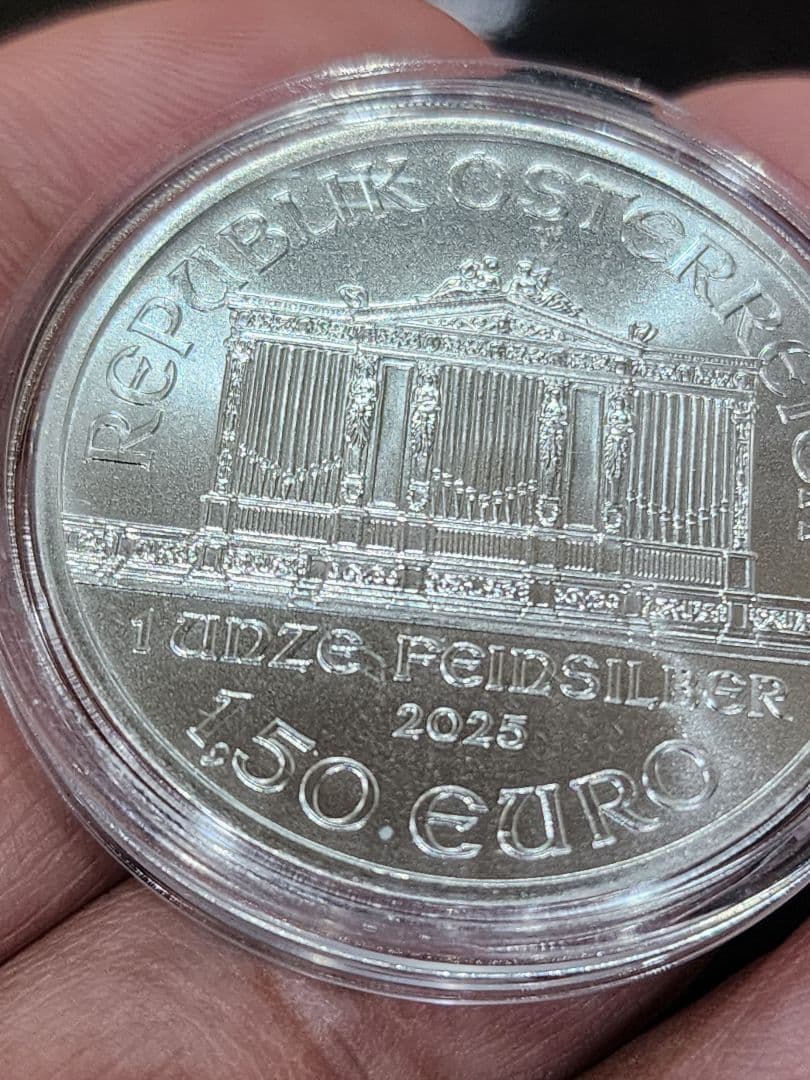 オーストリア 1オンス 銀貨 2025年 ウィーン 純銀製 31.1g　シルバー