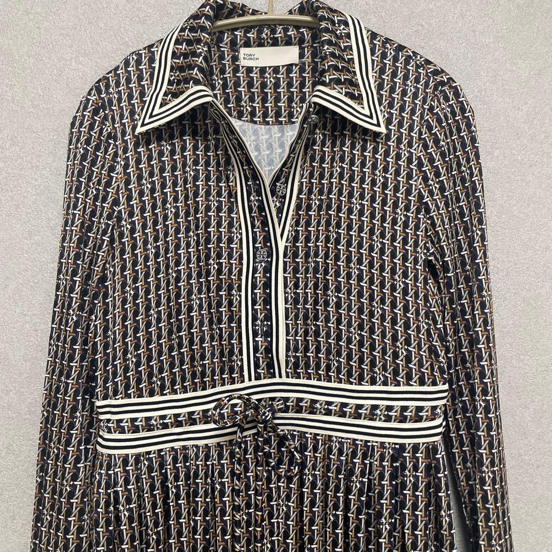 Y*i様 極美品★TORY BURCH★VERY掲載★シルク★プリーツ★ロングワ