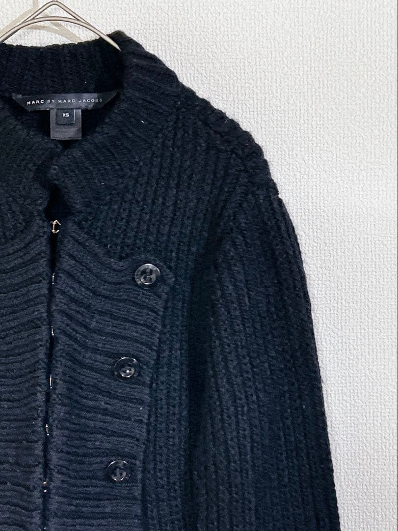 【美品】マークバイマークジェイコブス ナポレオン風 厚手ニットジャケット XS