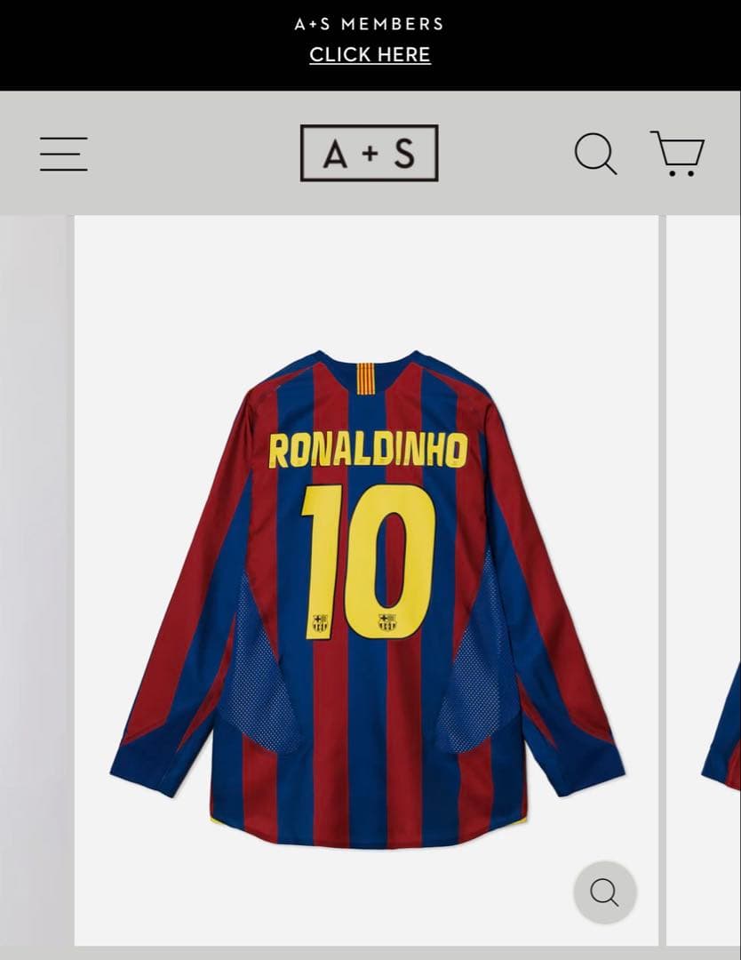 FC Barcelona RONALDINHO 10 長袖シャツ　XLサイズ