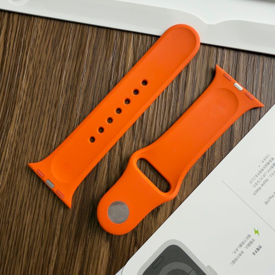 3014 ほぼ未使用　Apple Watch エルメス　オレンジ　ラバー