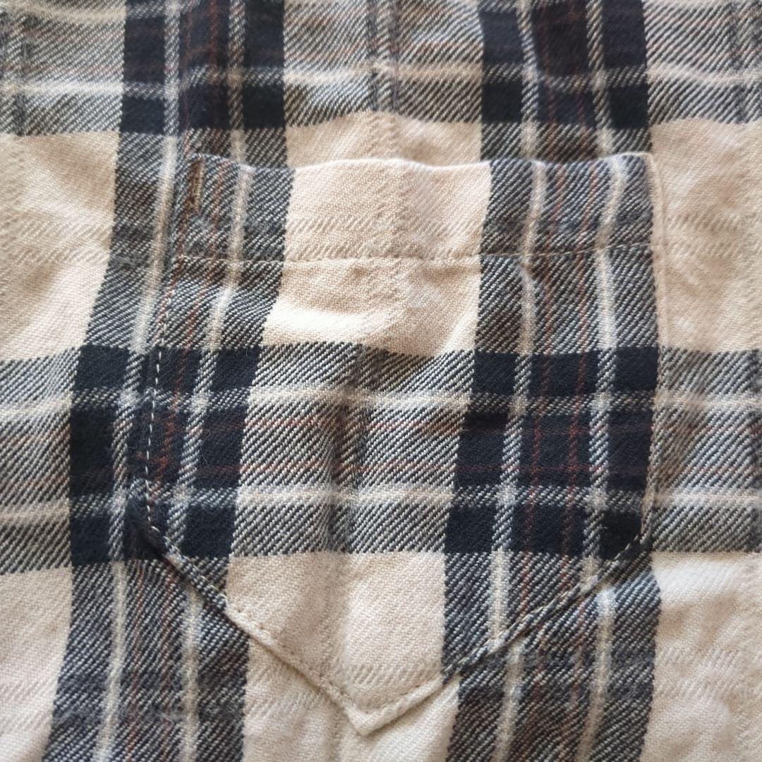 CLOTH&CROSS チェック　シャツ　ノーカラー　ハグオーワー