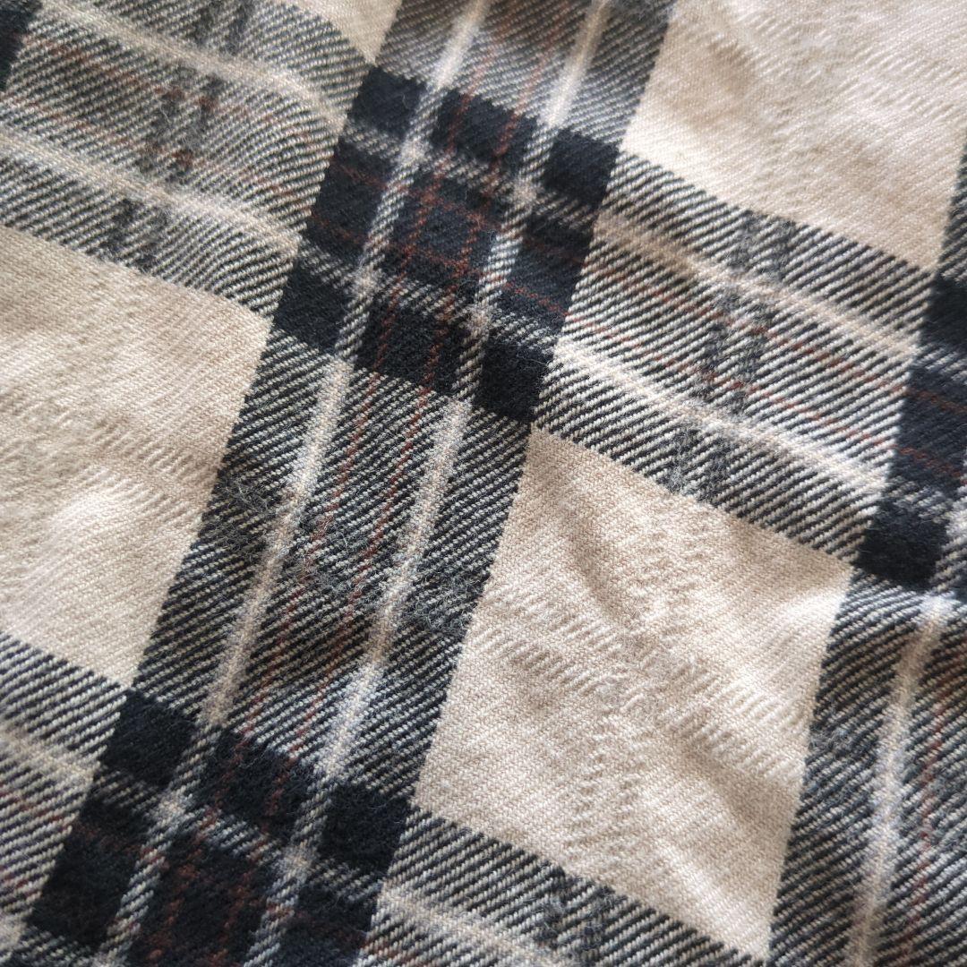 CLOTH&CROSS チェック　シャツ　ノーカラー　ハグオーワー