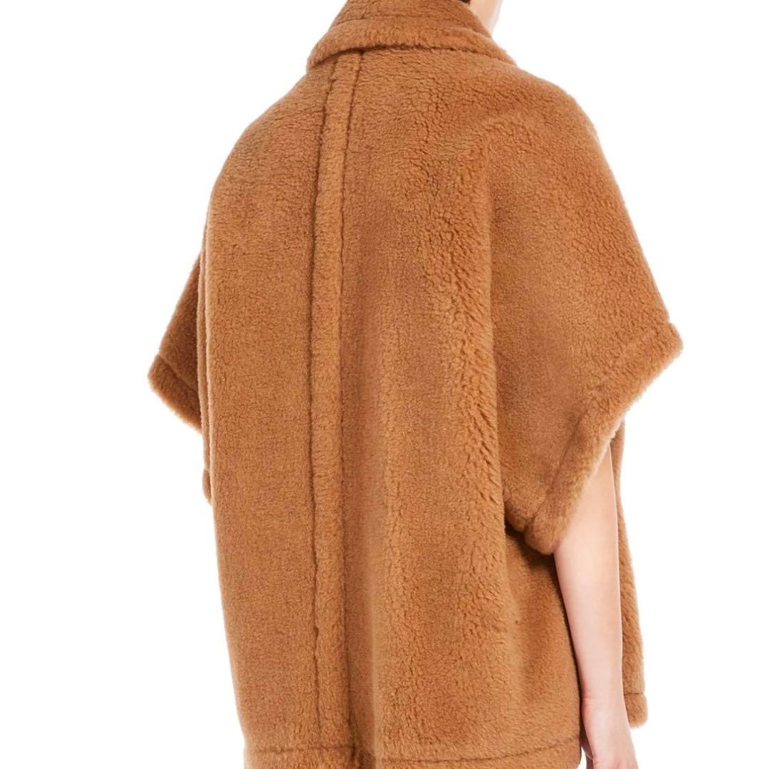【新品鑑定付】MAX MARA TEBE テディベア ケープ キャメル