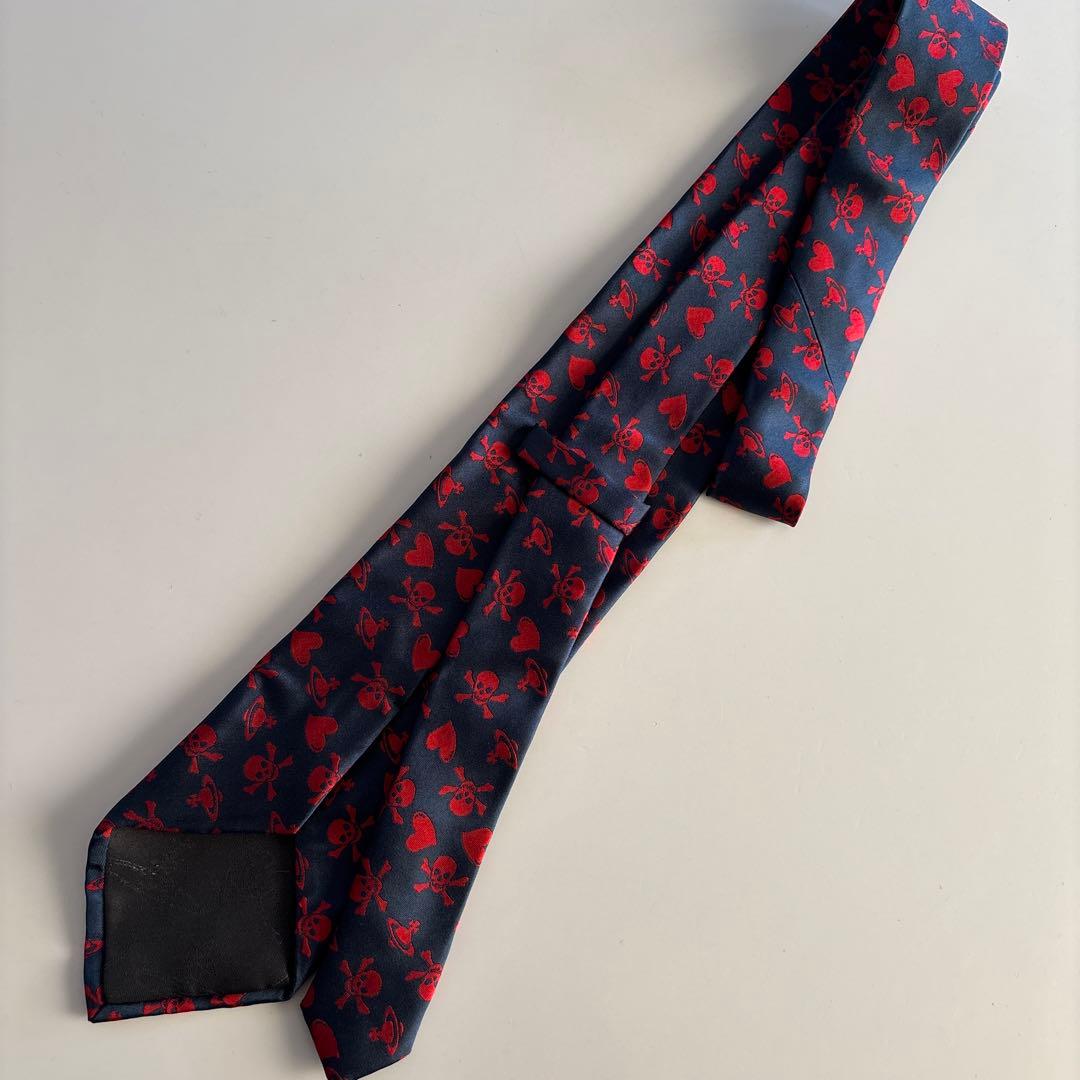 Vivienne Westwood スカル　ハート　オーブ　総柄　ネクタイ