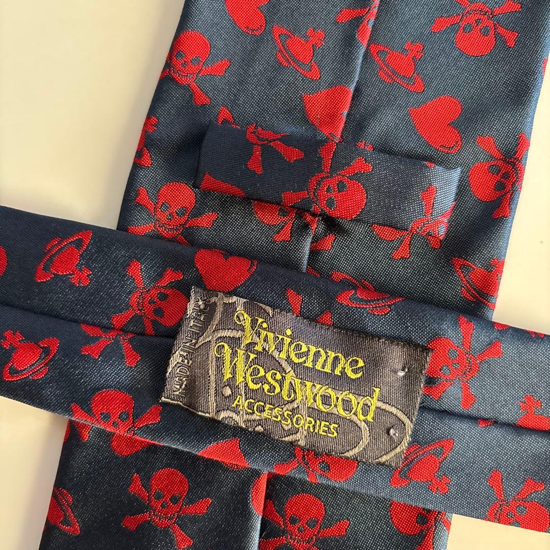 Vivienne Westwood スカル　ハート　オーブ　総柄　ネクタイ