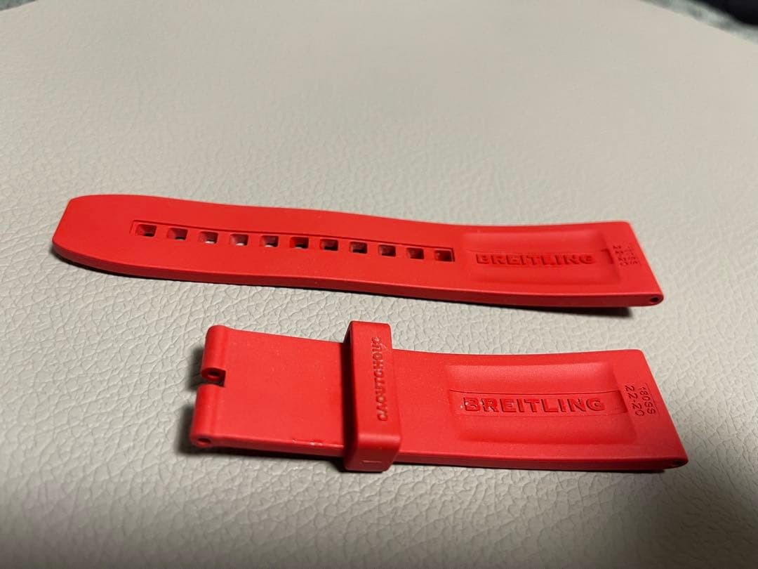 BREITLING ラバーベルト レッド　２２mm ２０mm