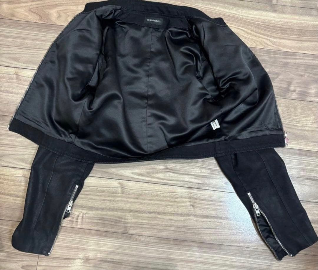 no mass prod　Cropped Moto denim jacket