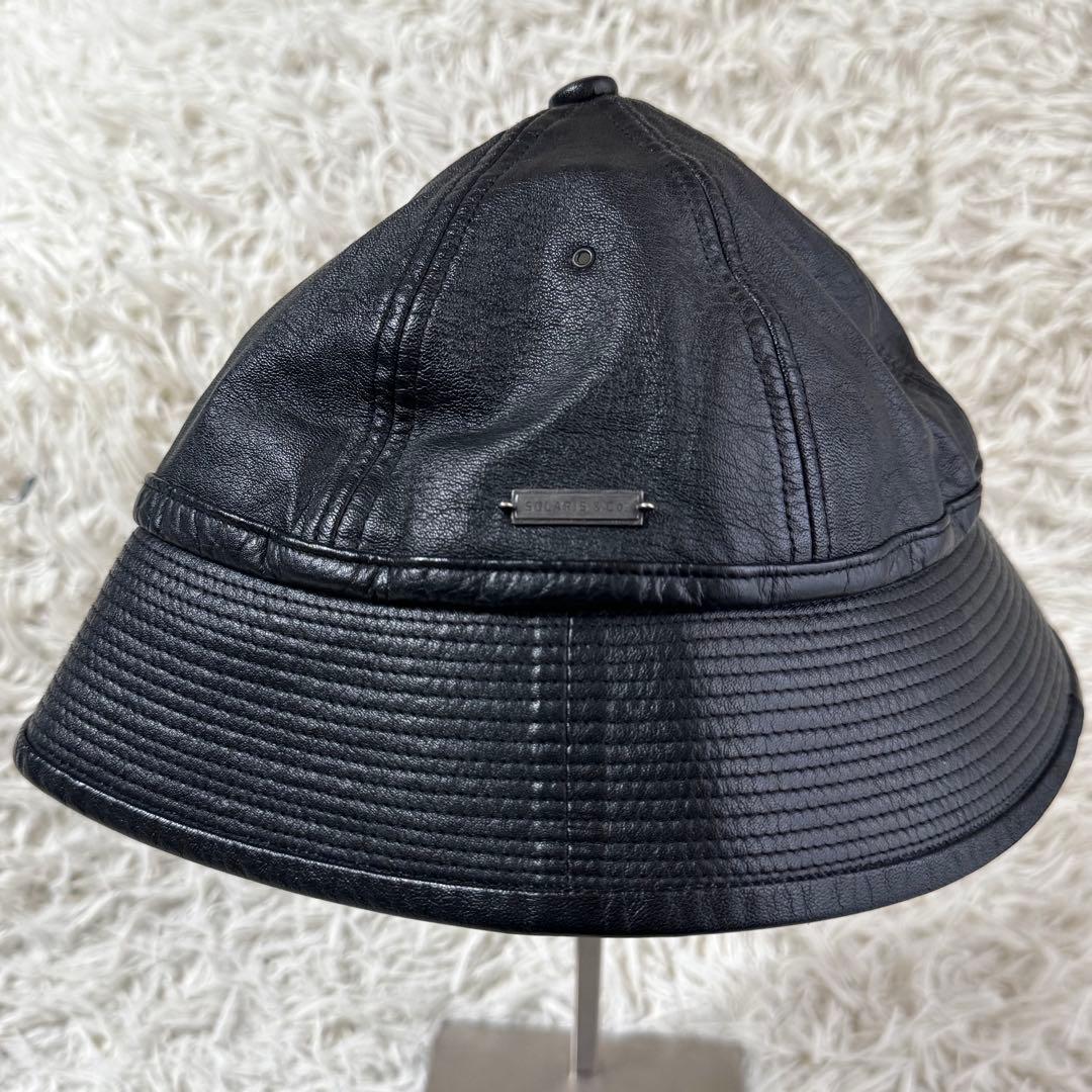 m.k【美品】ソラリス　レザー　バケットハット　バッドボーイ　ブラック