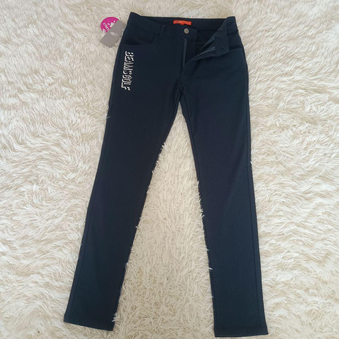 新品タグ付　ビームスゴルフ　OR 起毛スキニーパンツ　L ネイビー　ストレッチ