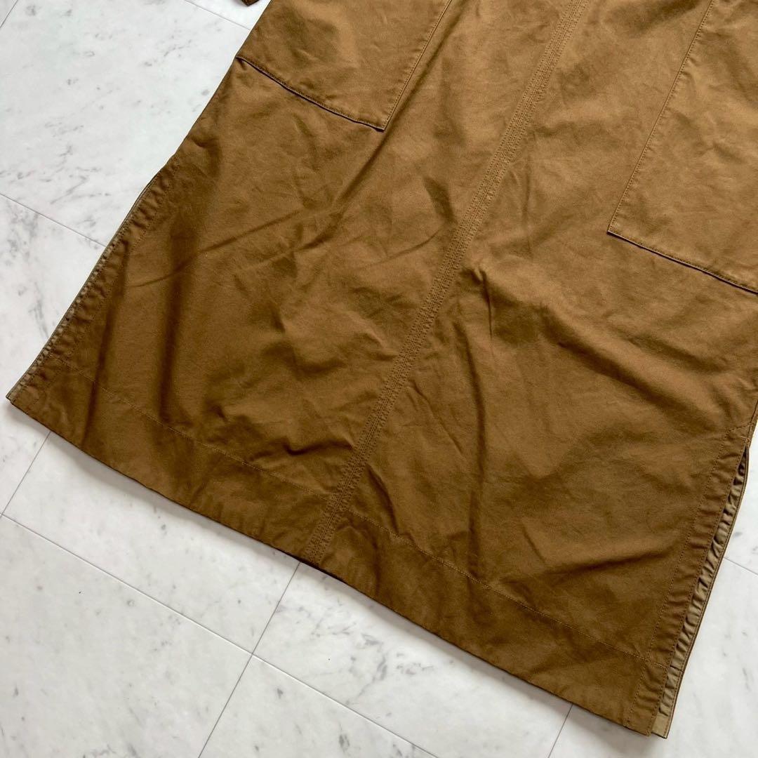 45R 高密度ダックのドレス ワンピース ブラウン系
