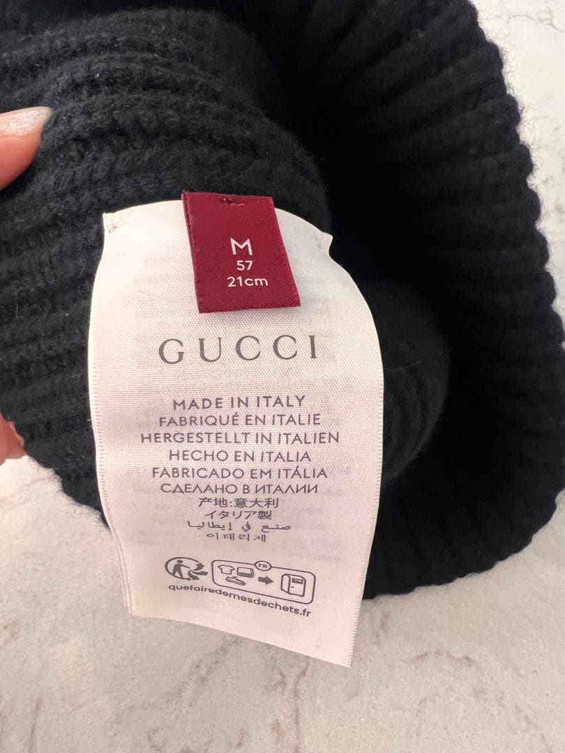 GUCCI ダブルGニットビーニー Mサイズ
