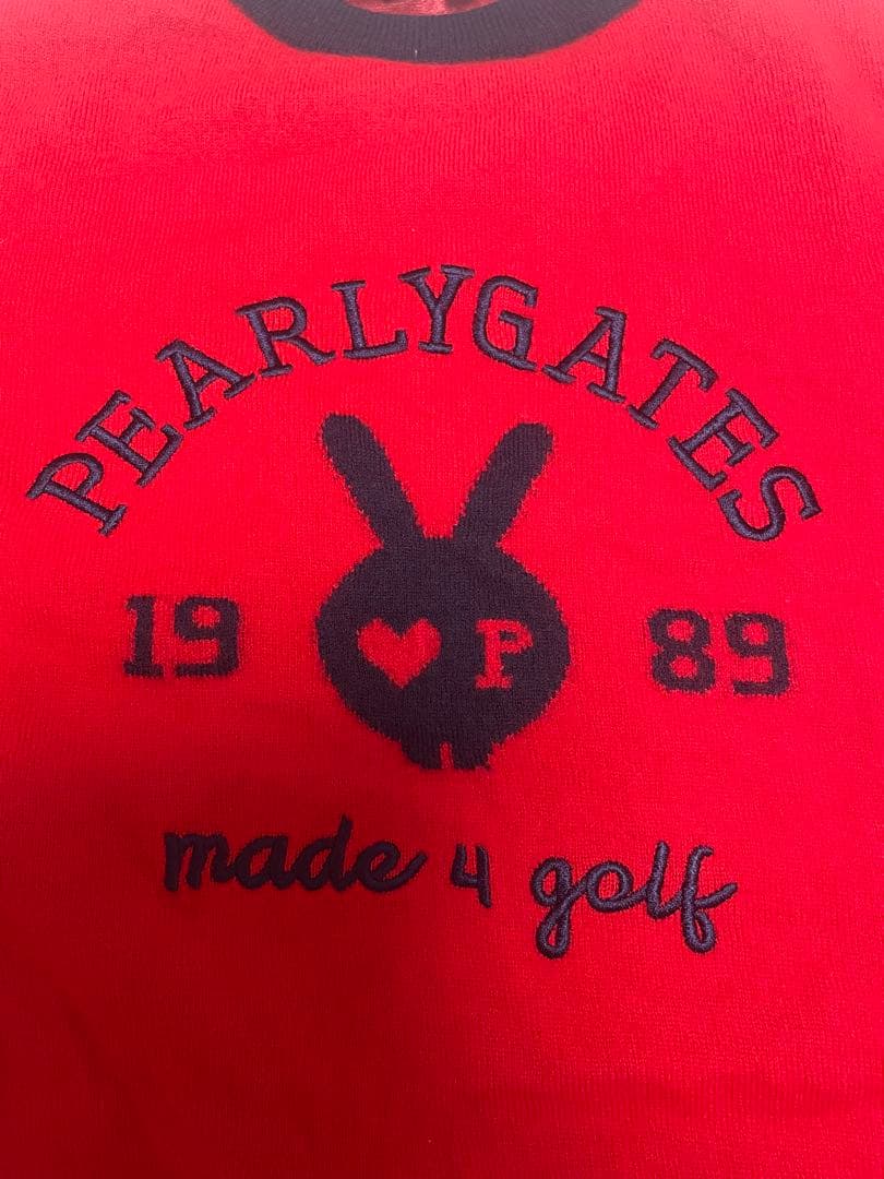 お値下げ⭐︎PEARLY GATES 赤 ニットセーター 裏地付　サイズ0