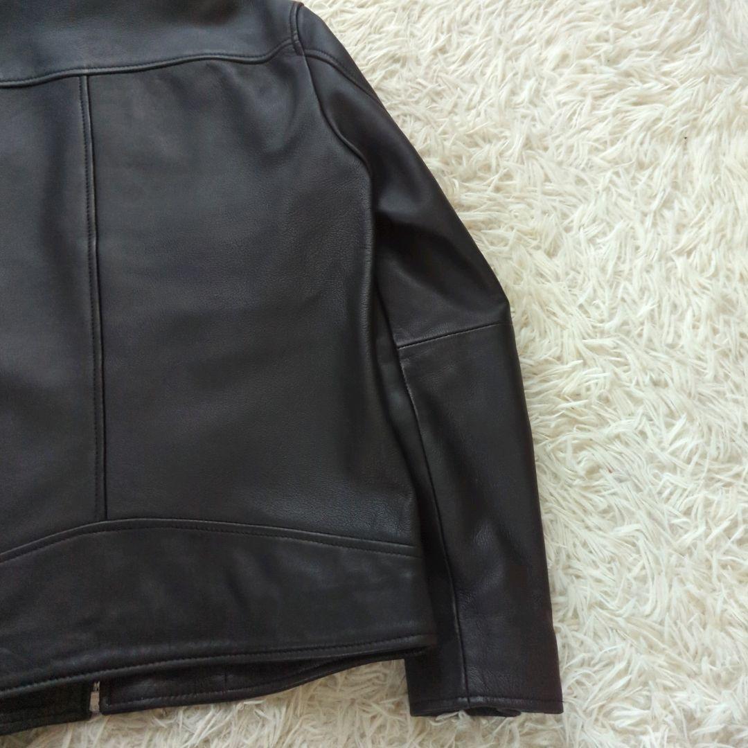 美品 ユナイテッドトウキョウ ライダースジャケット シングル ラムレザー 黒 S