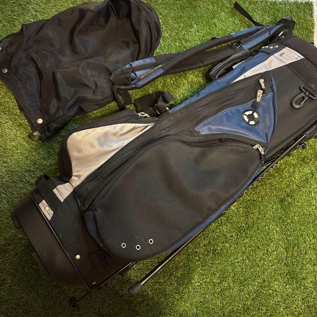 Callaway キャディバッグ 黒/青 カバー付き