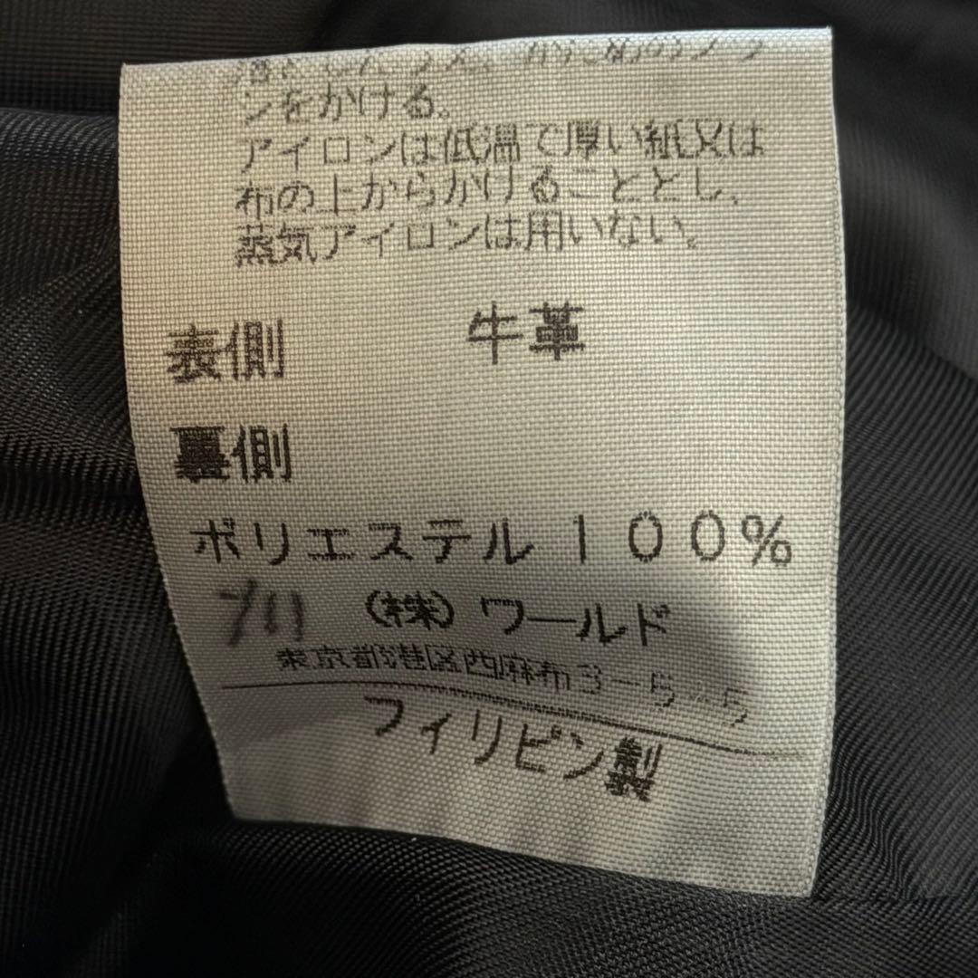 タケオキクチ　レザージャケット　カーコート　カバーオール　牛革　ブラック　L
