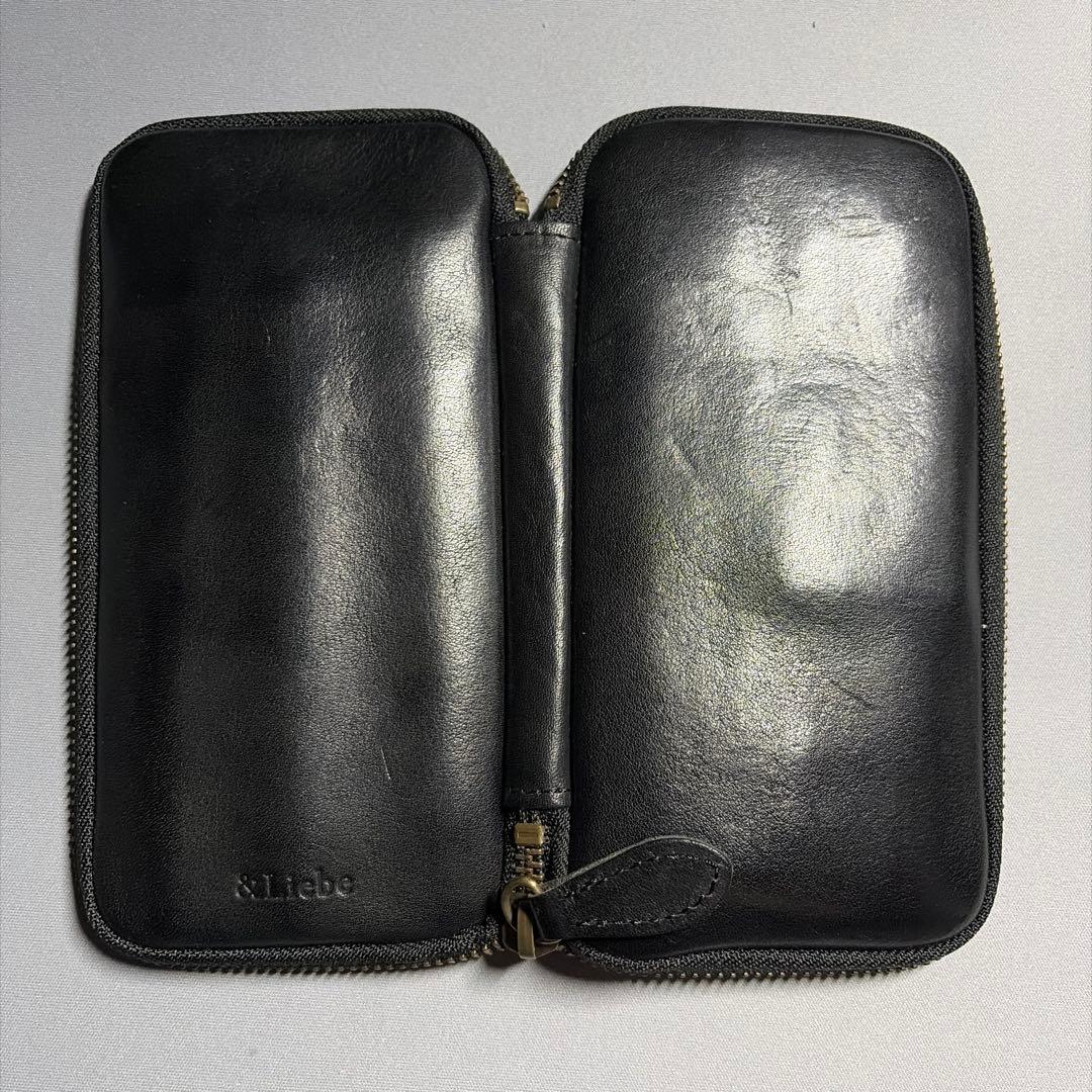 【中古】&Liebe アンドリーベ 文具にこだわる人のジップペンケース ブラック