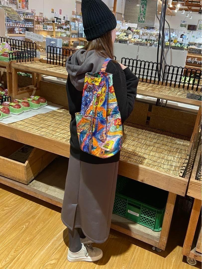 ヴィンテージ 古着 個性的 個性派 総柄 ボディバッグ サコッシュ ピカソ