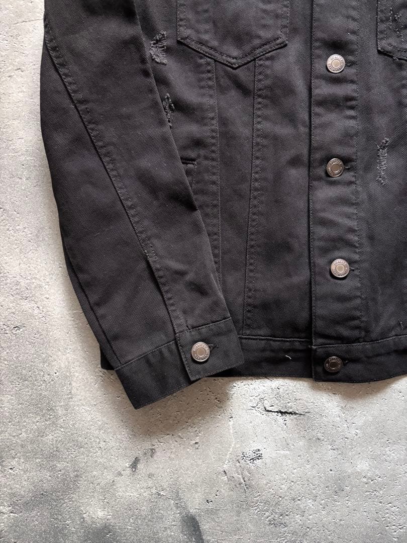 ジャケット・アウター 00s archive remake black denimjacket y2k