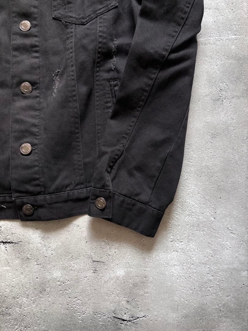 ジャケット・アウター 00s archive remake black denimjacket y2k