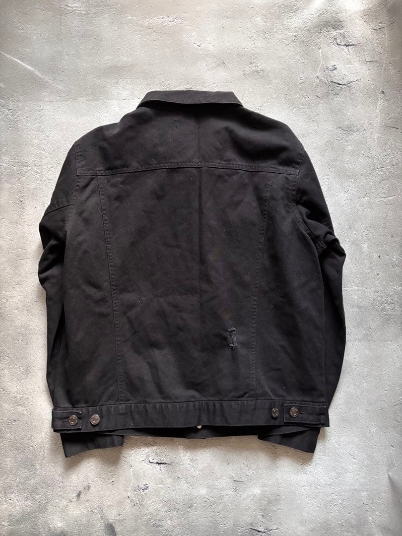 ジャケット・アウター 00s archive remake black denimjacket y2k